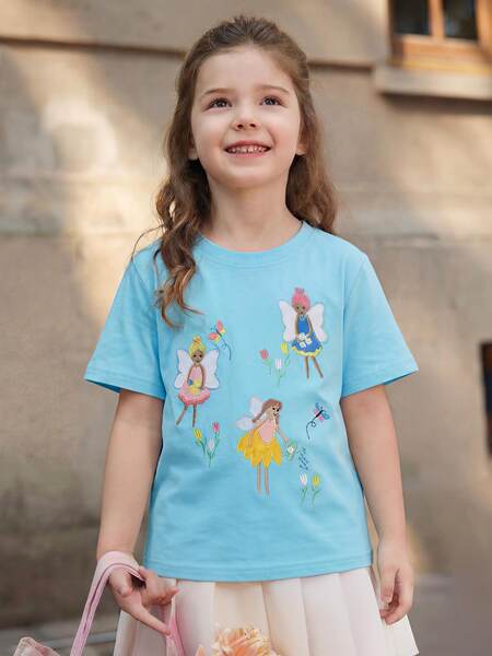 Camiseta infantil florzinhas