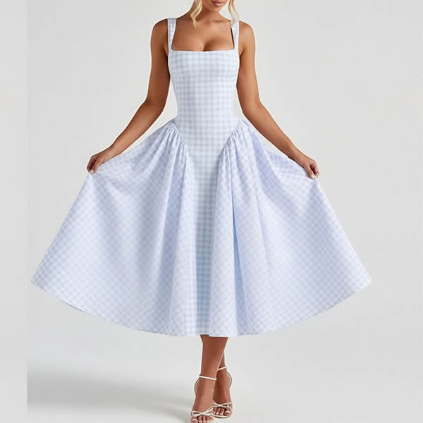 2026 Verão Novo Transfronteiriço Europeu e Americano Roupa de Mulher de Comércio Exterior Roupa de Mulher Francesa de vestido sem mangas