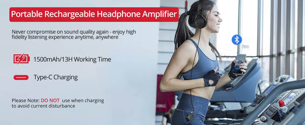 Neoteck Portable 3.5mm Headphone Amplifier with Bluetooth 5.