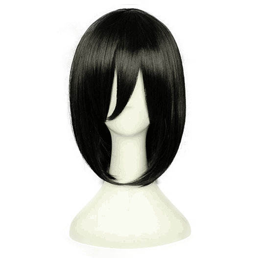 Peruca Cosplay Mikasa Ataque dos Titãs