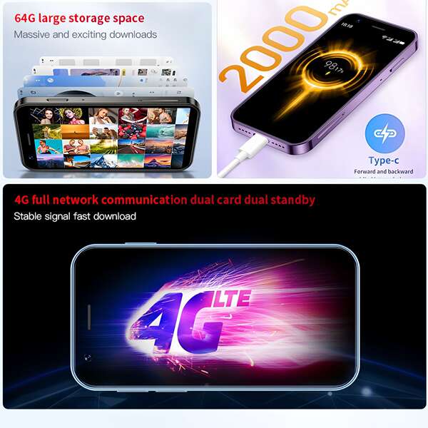 XS16 Mini Smartphones 4G Rede GPS Android 10 Loja do Google Wi-Fi SOYE