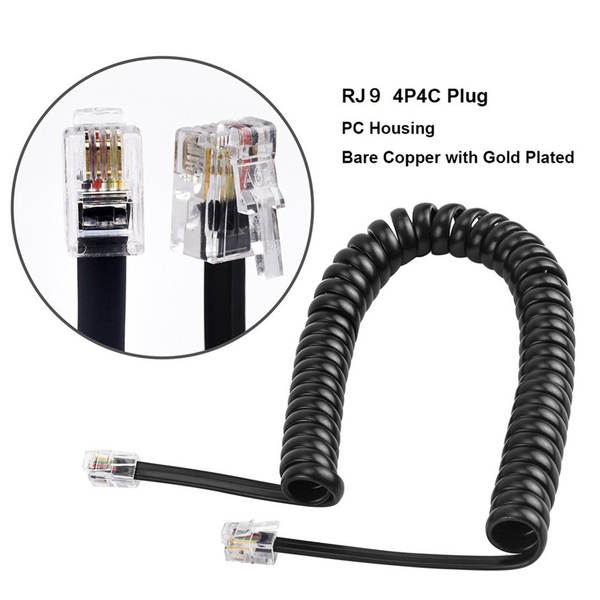 Fio de telefone com conector RJ9