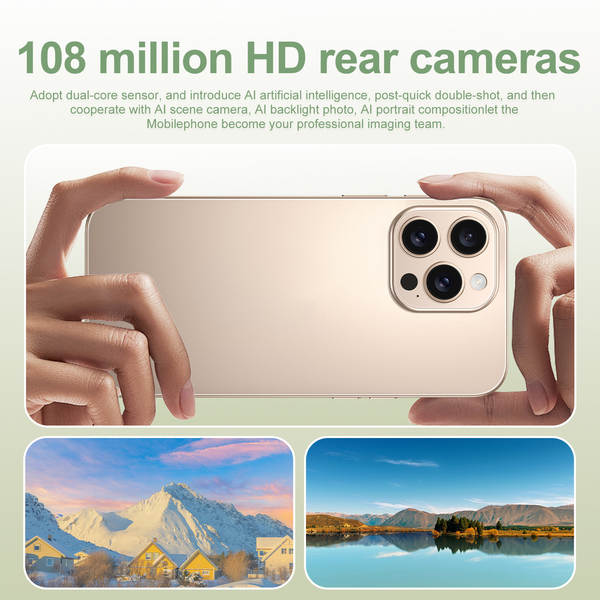 Novo smartphone I16 Pro Max16+1T de 7,3 polegadas para Android 15