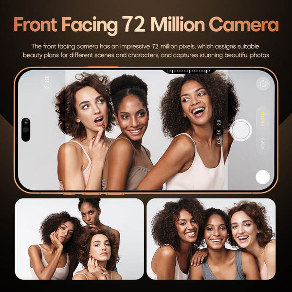 i17Pro Max Telemóvel Transfronteiriço de 7,3 polegadas Grande ecrã 3+64GB Real 4G Android Smartphone 1 para 1