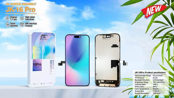 JK para Apple iPhone 16 16plus 16pro 16promax ecrã total LCD LCD
