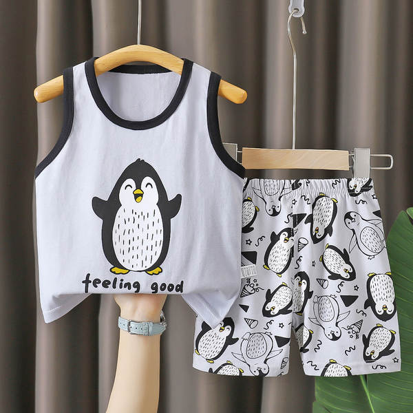 Vestido de verão infantil de algodão