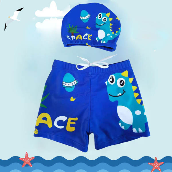 Conjunto de bermuda e camisa de natação para criança