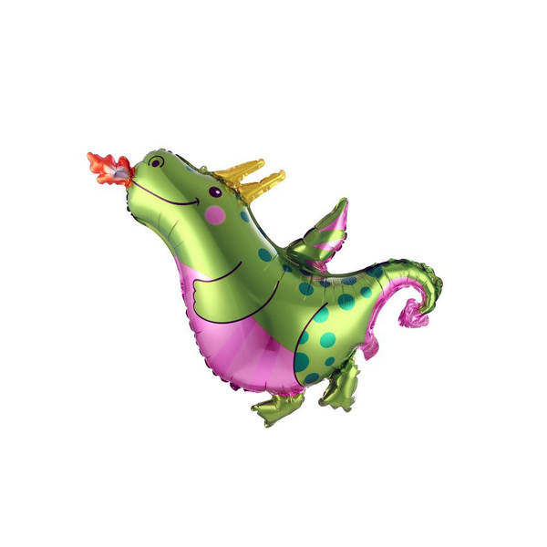 Dinossauro série inteira coroa dinossauro desenho animado verde dinossauro floresta festa de decoração atmosfera de balão de alumínio para atacado