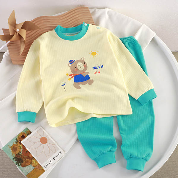 Conjunto de pijama de algodão para crianças