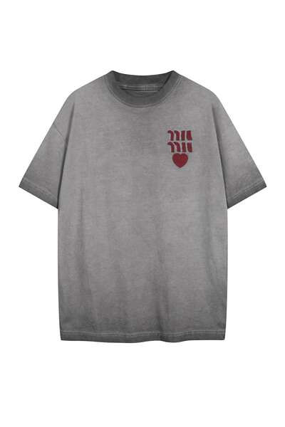 Camiseta curta de verão com estampa de letra
