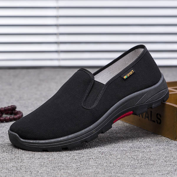 Sapatos de inverno para homens Pequim velhos sapatos de algodão preto de algodão