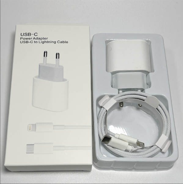 Cabeça de carregamento de celular padrão europeu pd20w para Apple 15 carregador iPad kit linha de dados pd 35w