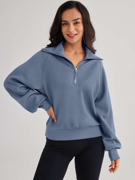 23 Outono roupas femininas super grande camisa de esportes meia-cadeia cabelo comprido um quarto-cadeia-cadeia camisa de guarda-chuva
