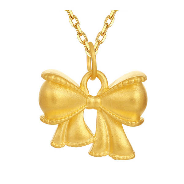 Colar de Ouro 999 com Pendente de Flor