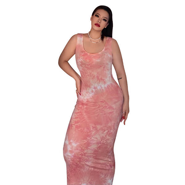 Vestido longo feminino justo