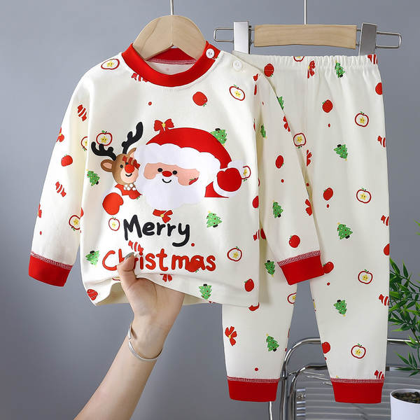 Conjunto de pijama de algodão para crianças