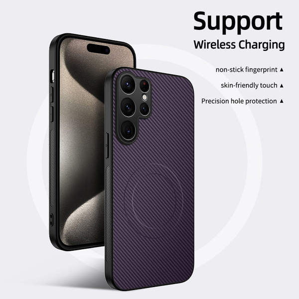 Aplicável a Samsung S26 telemóvel novo cartucho de fibra de carbono Samsung S26FE telemóvel de aspiração magnética A90