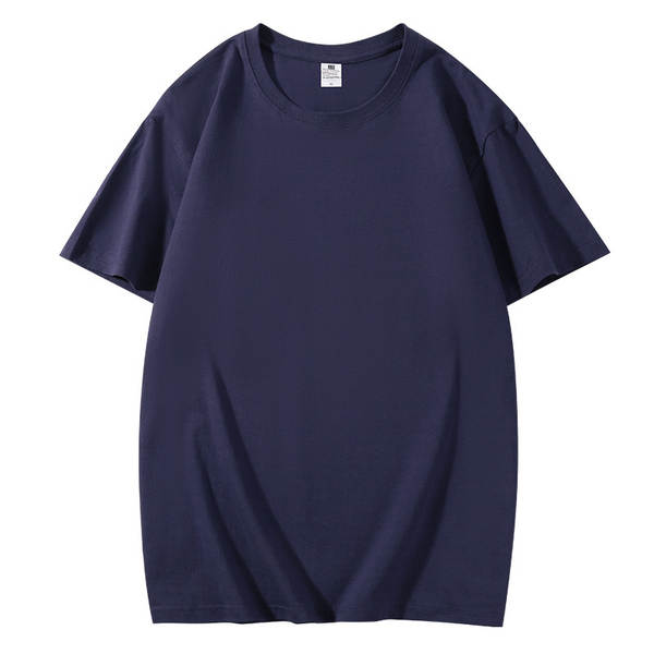 180g T-shirts de algodão puro para homens T-shirts culturais puros personalizados T-shirts de trabalho impressos logo atacado