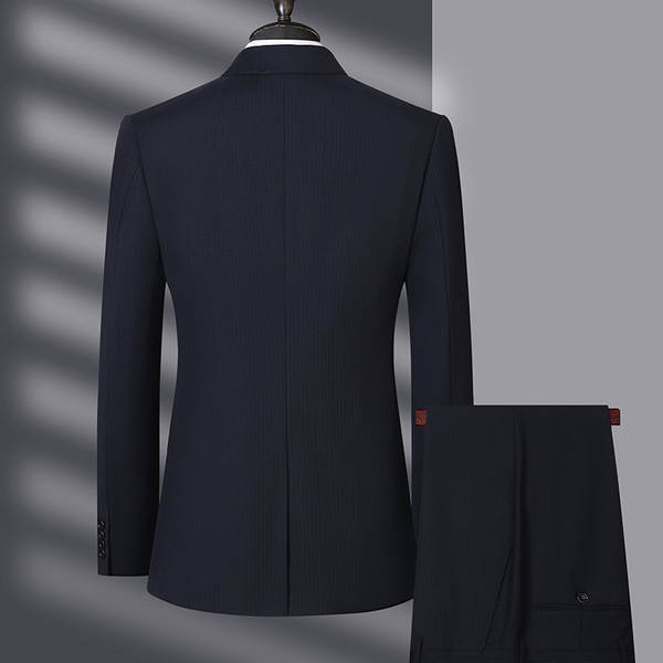 Vestido de casaco masculino de pano de fundo novo modelo de negócios de lazer pano de fundo de festa masculino de dois conjuntos de vestido