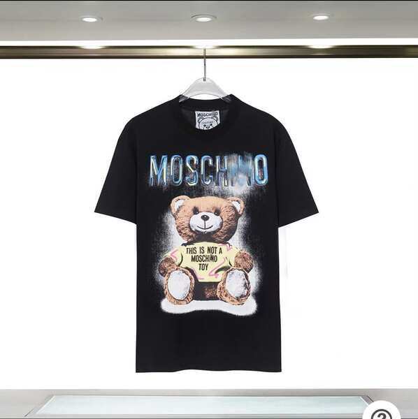 Versão correta 2025 Moody's Moss Pequeno Urso Impressão Logo Coroa Coroa Curta T-Shirt Homem Novo Modelo