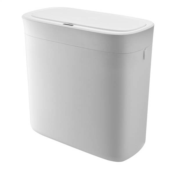 Embalagem automática de lixo em recipientes de lixo de papel de costura inteligente em recipientes de lixo de casa de banheiro elétrico com cobertura