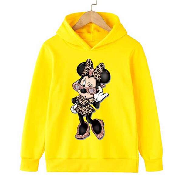 Mini Mouse Camiseta Desportiva Inverno Primavera Outono Camiseta de Crianças Camiseta de Crianças