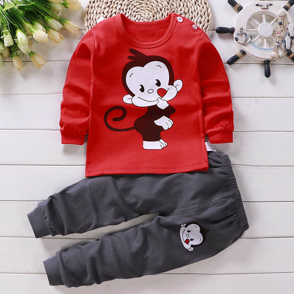 Conjunto de pijama de algodão para crianças