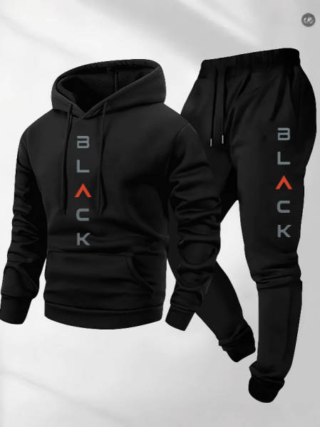 Camiseta de corrida de inverno e calça de corrida de inverno para homens 2 peças