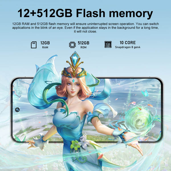 Novo i17Pro max celular transfronteiriço global versão 5g grande ecrã Android smartphone 12+512 celular de comércio exterior