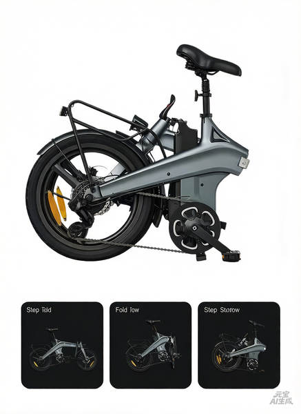 Grande Peixe Fonte Transfronteiriço bicicleta elétrica duas rodas dobrável leve transmissão de velocidade masculina e feminina passo a passo de lazer moda