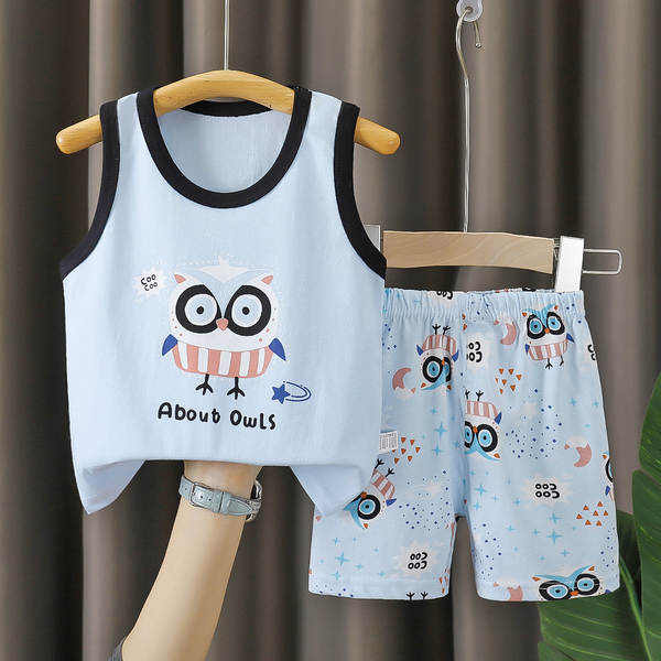 Vestido de verão infantil de algodão