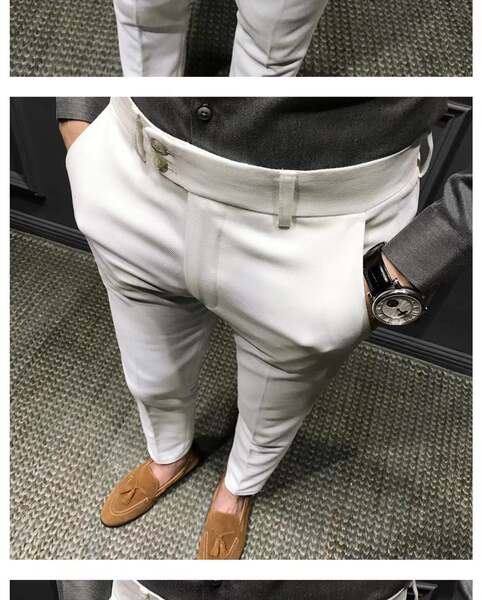 Calça social masculina reta