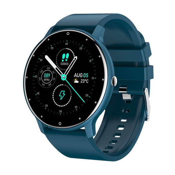 ZL02D pulseira inteligente de tela redonda IP67 pulseira de esporte previsão do tempo mensagens de pressão arterial da frequência cardíaca relógio de alerta