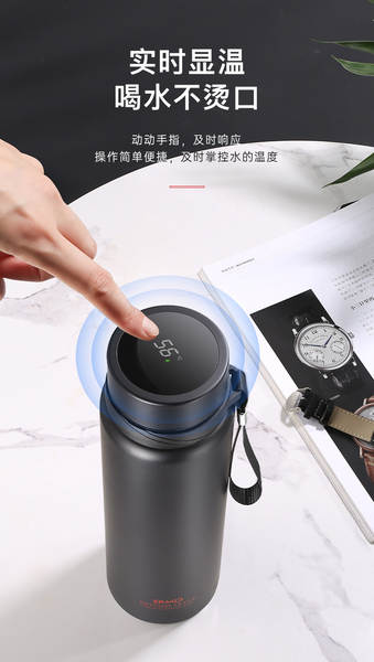 Taça de aquecimento de grande capacidade de aço inoxidável exterior portátil de torneira de turismo pendura de torneira de esportes personalizável de garrafa de aquecimento de logotipo