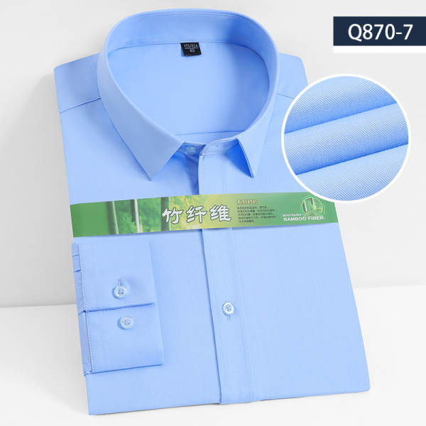 Camisa de bambu masculina longa manga