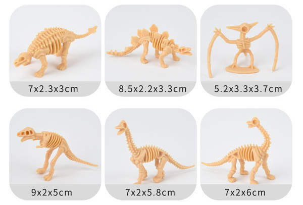 Crianças desenvolvem brinquedos inteligentes modelo de dinossauro simulando esqueleto de dinossauro pequeno 12 modelos de esqueleto de escavação arqueológica