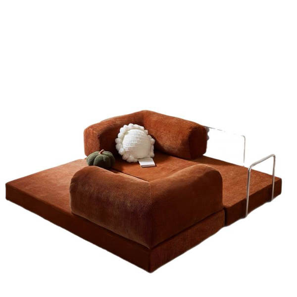 Sofá de compressão artesanal pequeno quarto de estar cama de sofá dobrável para três pessoas sofá-cama de módulo preguiçoso