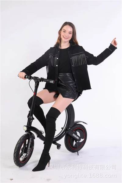 Nova bicicleta elétrica de 14 polegadas dobrável com bateria de lítio, carro elétrico de duas rodas