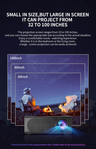 Transfronteiriço M200S Mini Projector portátil LED Telemóvel Cinema Doméstico Telemóvel Cabo Compatível Suporte 1080