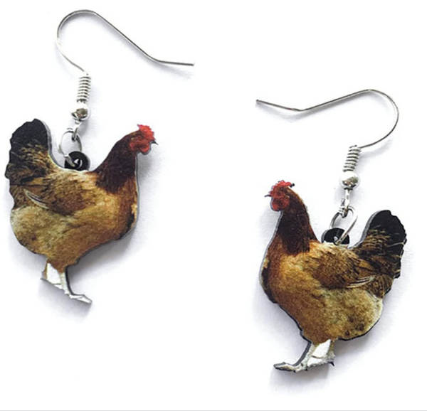 Criativo engraçado acrílico impressão de animais orelhas bonito pato pato morcego leite de vaca pendurado orelhas de galinha