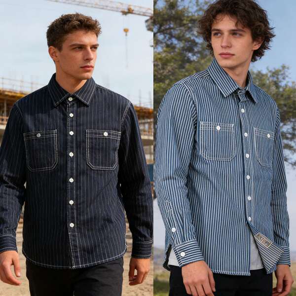 OKONKWO nova camiseta masculina de corda erguida camiseta masculina de manga longa americana
