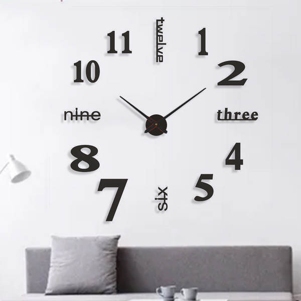Relógios DIY criativos de parede da noite da moda com relógios simples e silenciosos para o quarto