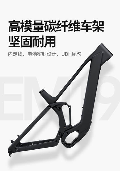 CYCTRAC Caminhão de Competição Softtail Duplo Conexão de Fibra de Carbono Bicicleta Elétrica Assistente EM19 Motor Intermediário M820