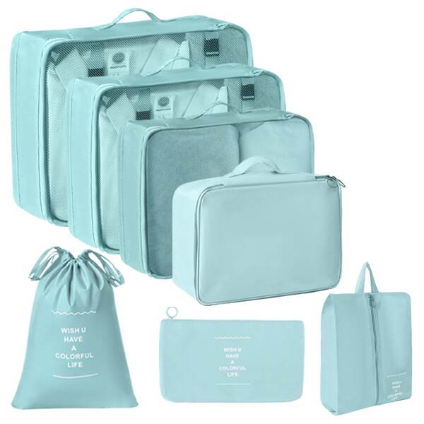 Conjunto de 7 Bolsas de Organização para Viagem