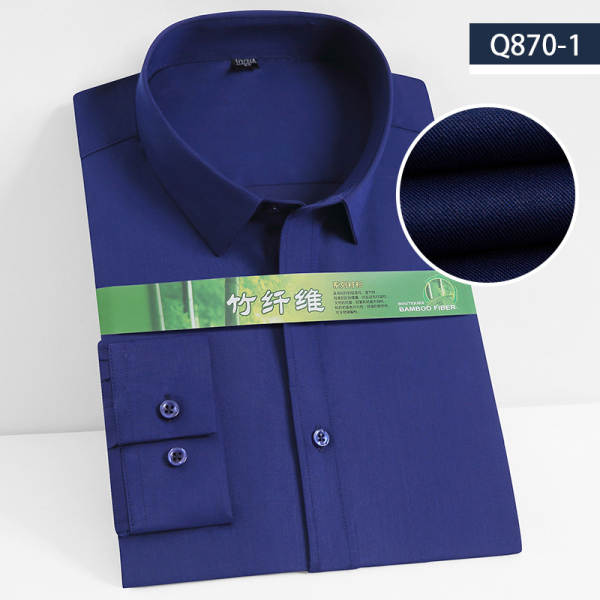 Camisa de bambu masculina longa manga
