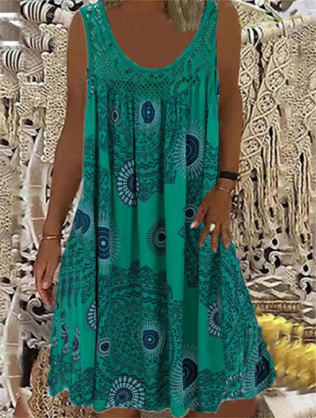 2026 Novo modelo europeu-americano de senhoras impressas digitais de ombro a ombro sexy pendurado relaxação vestido vestido Race vestido casual