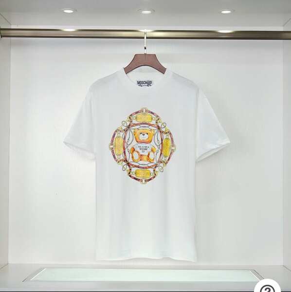 Versão correta 2025 Moody's Moss Pequeno Urso Impressão Logo Coroa Coroa Curta T-Shirt Homem Novo Modelo