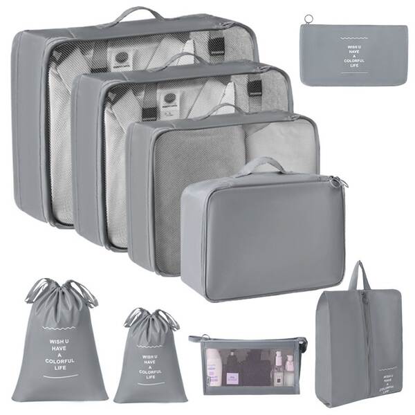 Bolsa de viagem da Amazon 7 peças de bagagem ao ar livre bolsa de distribuição multifuncional de maquiagem de roupas