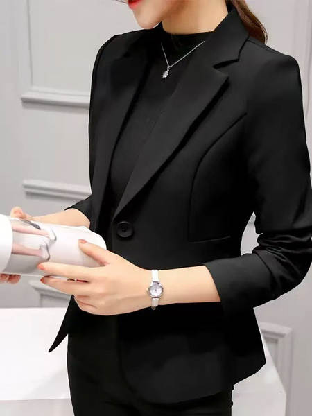 2025 Primavera Outono Novo Modelo Profissional Vestido Ocidental Largas Mãos Correntes Correntes Correntes Correntes Correntes Correntes Pequenas Casacos Correntes