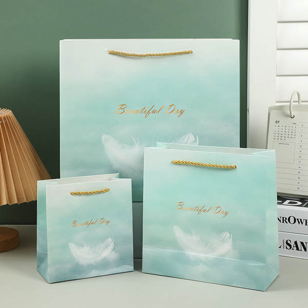 Bolsa de presente azul luxo